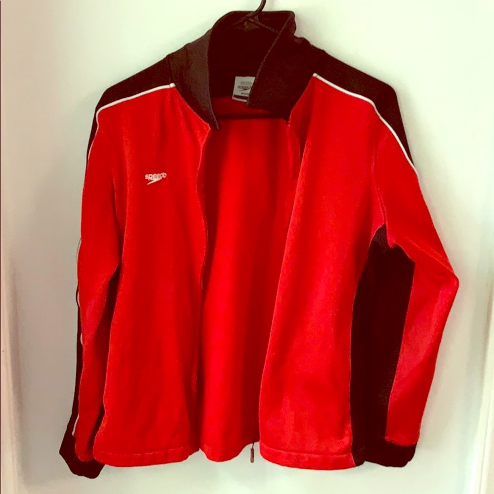 M Red Speedo warmup Jacket - Picture 3 of 4